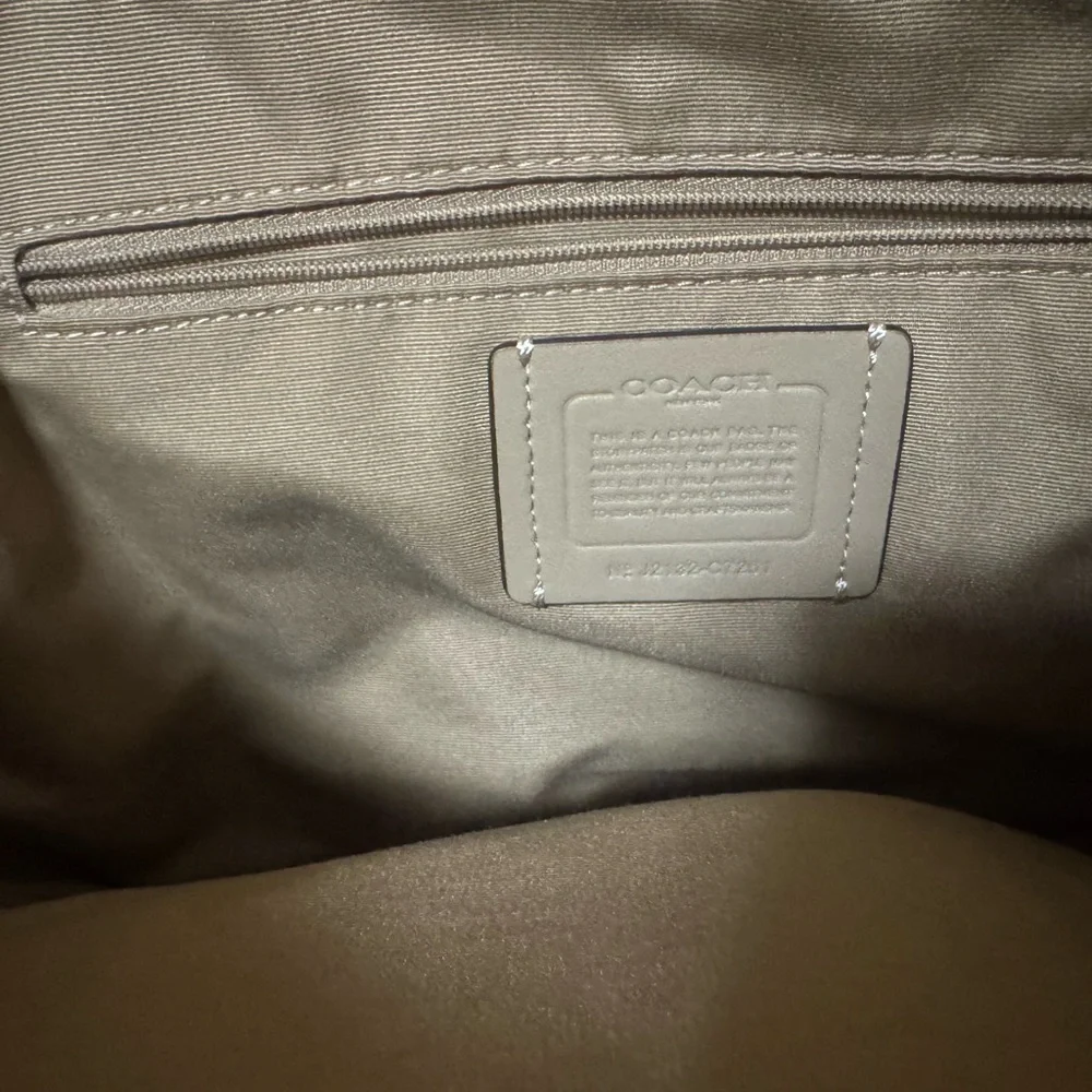 Coach Brown and Cream Signature Tote